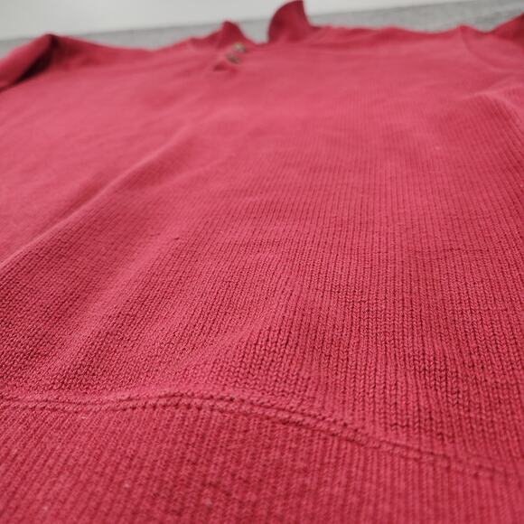 VTG 80s Patagonia Mens M Medium USA Heavy Cotton Knit Thick Polo Henley Sweater - Picture 5 of 16